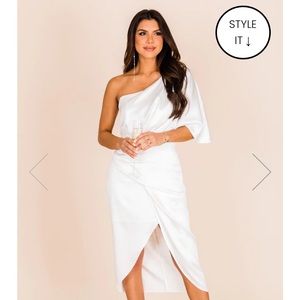 DO+BE one shoulder midi dress